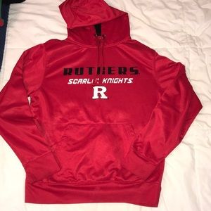 red Rutgers sweatshirt